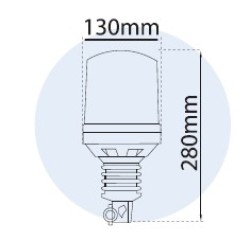 Girofar Xenon Intensitate Mare 10-30V cu prindere cap de bara si amortizor de vibratii Girofar Xenon Intensitate Mare 10-30V cu prindere cap de bara si amortizor de vibratii